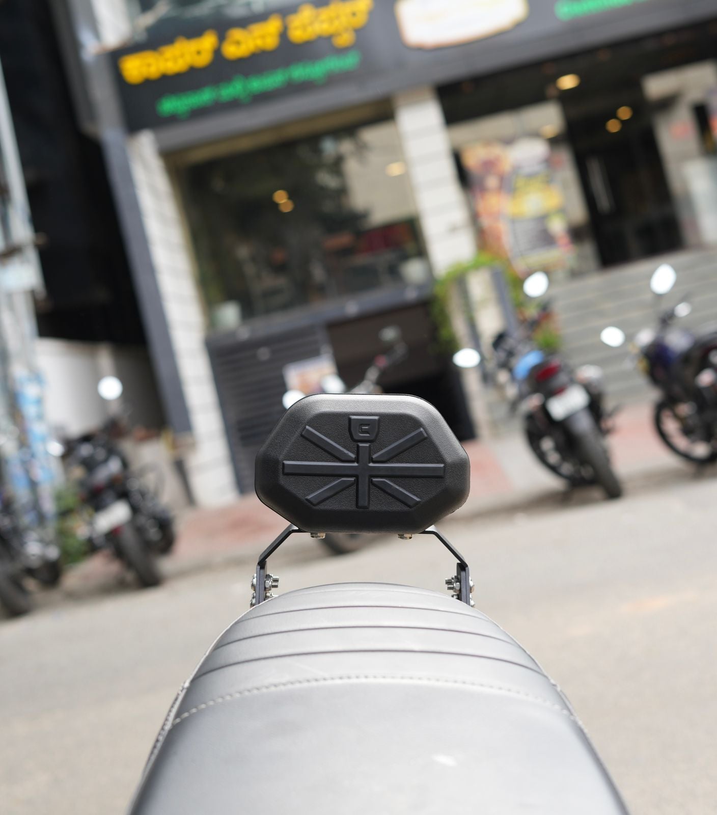 Carbon Racing Backrest For Triumph Scrambler 400 X (Union Jack)