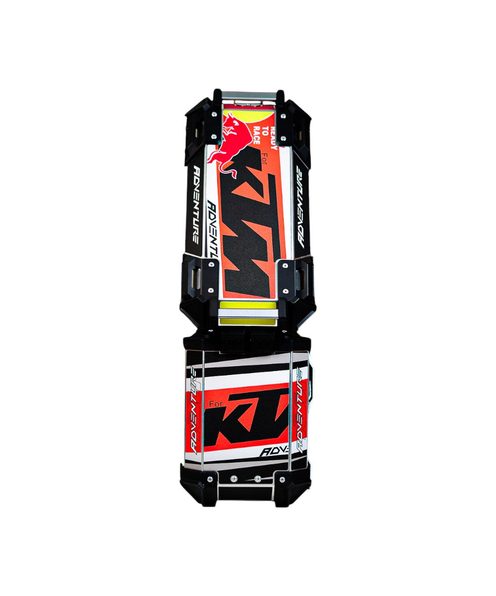 LGP Premium Aluminium KTM Graphics Top Box & Panniers