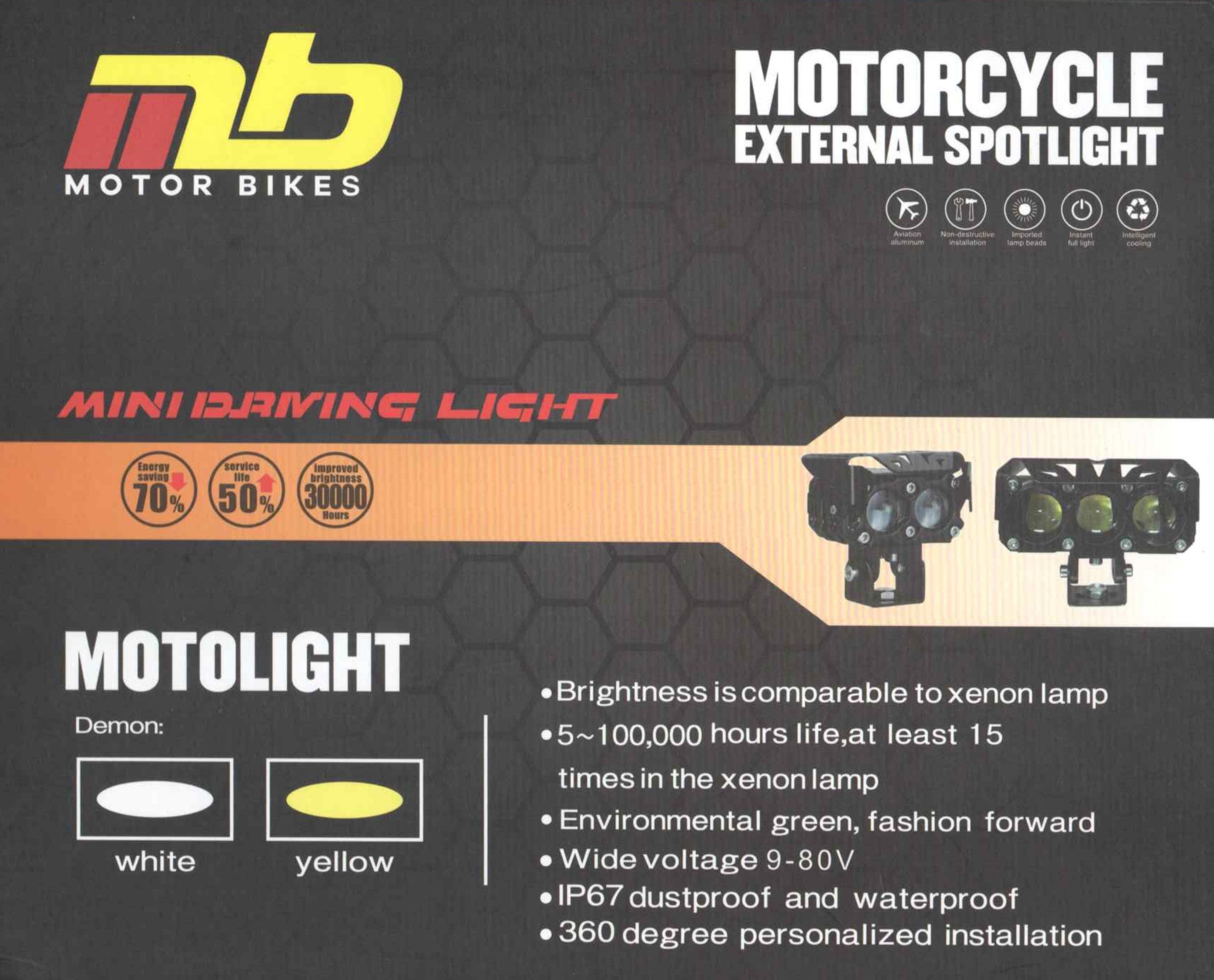 MB 2 LED Aux Light - 6 Months Warranty