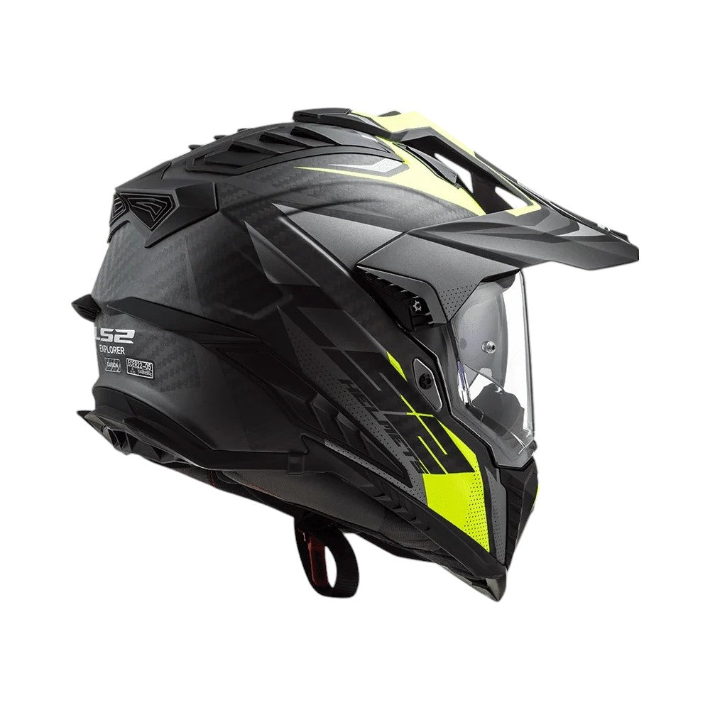 MX701 Explorer Carbon Focus Matt Titanium Hi-Viz Yellow