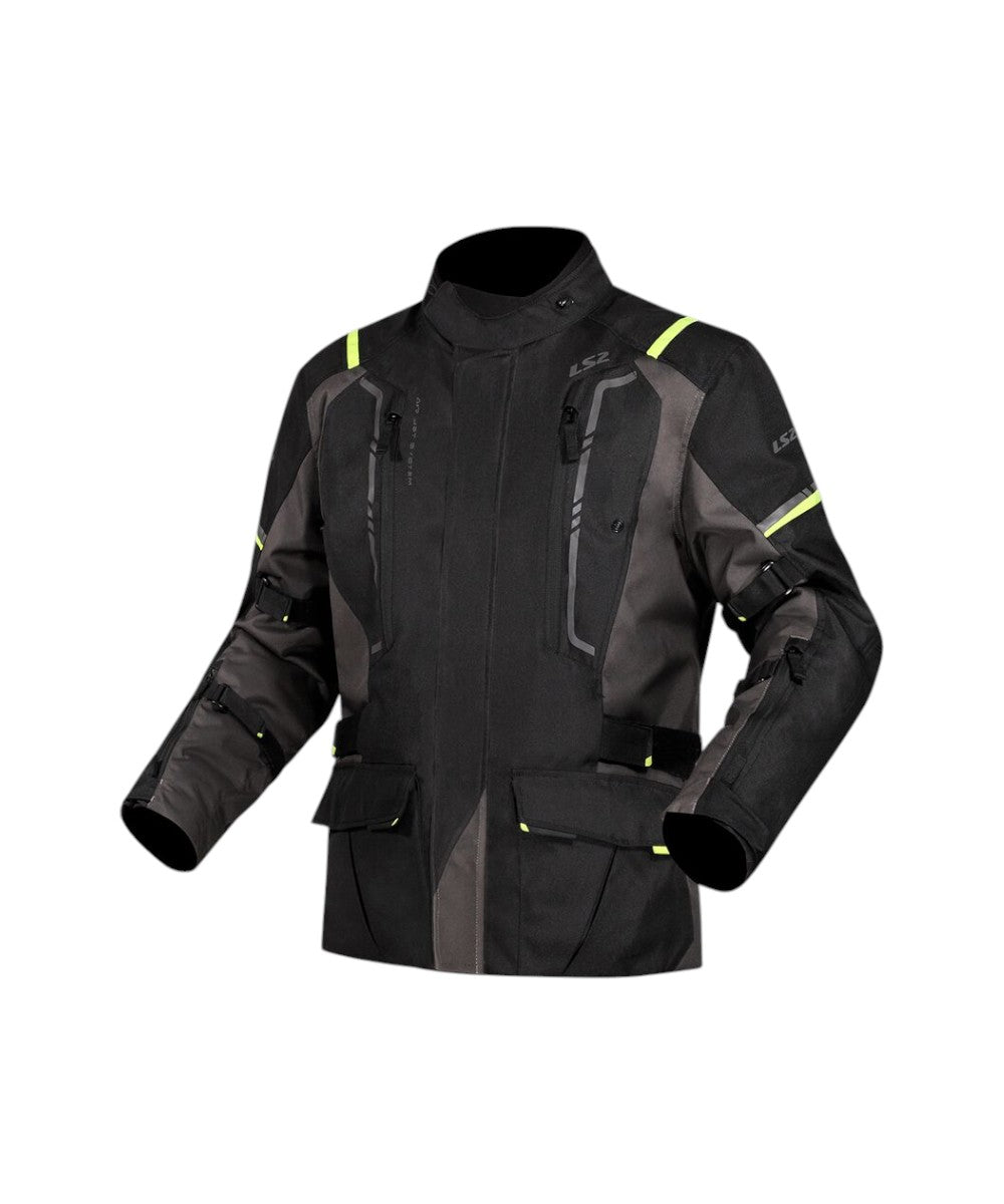 LS2 Narvik Riding Jacket (Black / Grey / Yellow)