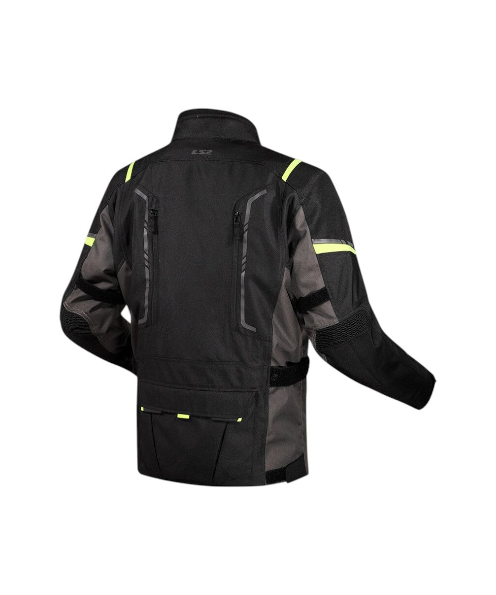 LS2 Narvik Riding Jacket (Black / Grey / Yellow)