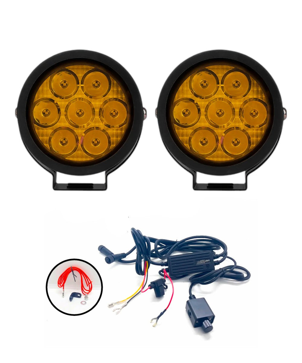 HJG 7 LED Round Fog Light  - 70 Watts