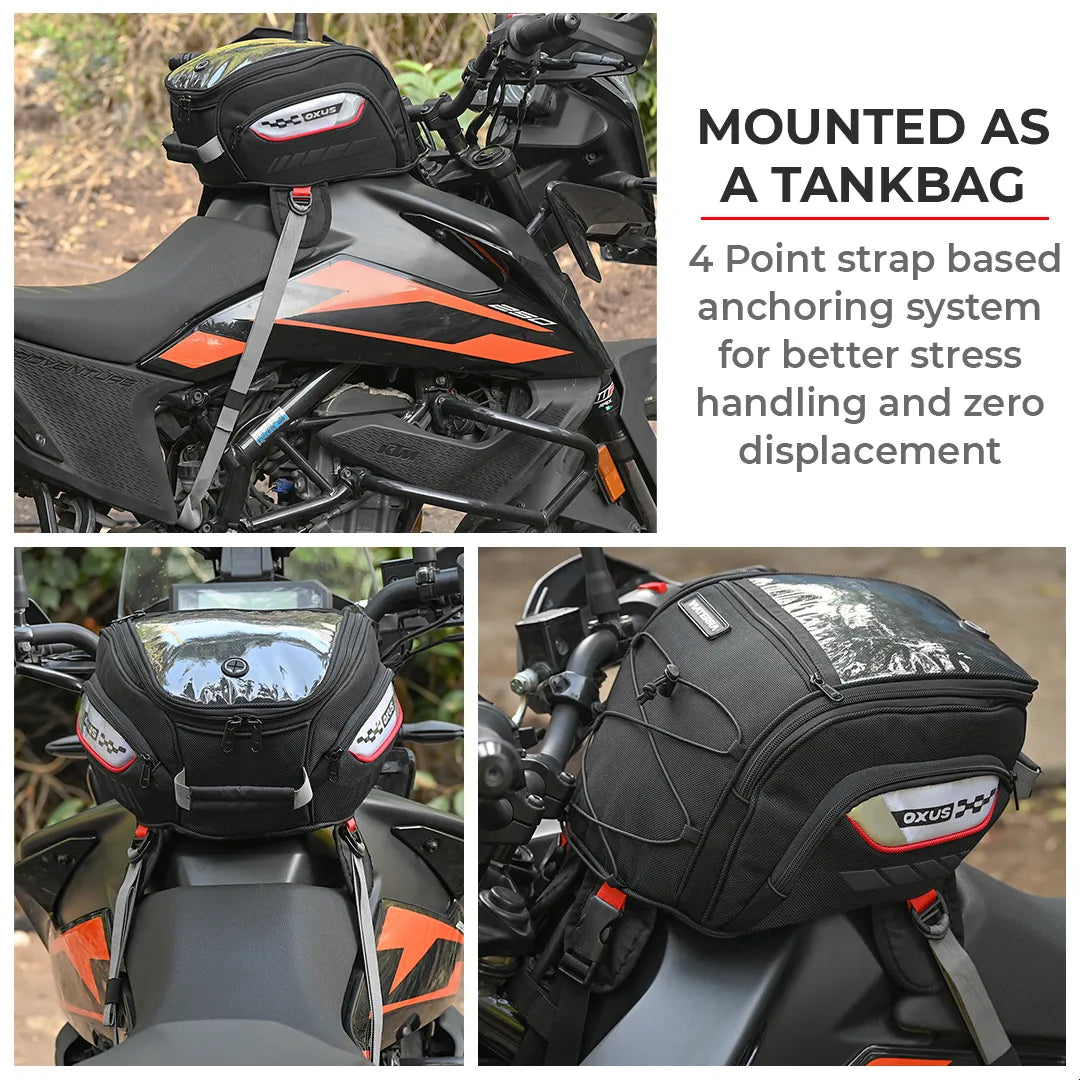 VIATERRA OXUS Universal Motorcycle Tank Bag (Strap Based)