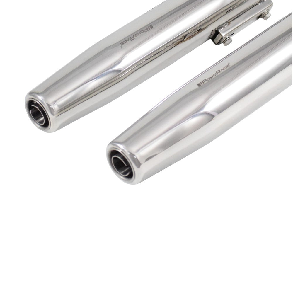 Powerage Slip-Ons Exhaust for RE Super Meteor 650 Polish Finish - Motodrift