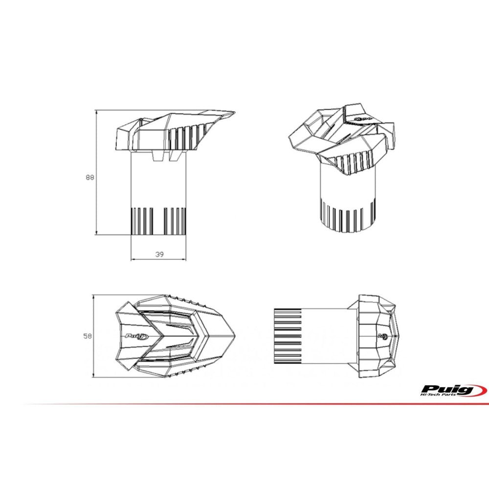 Puig Frame Slider For Kawasaki ZX 10R