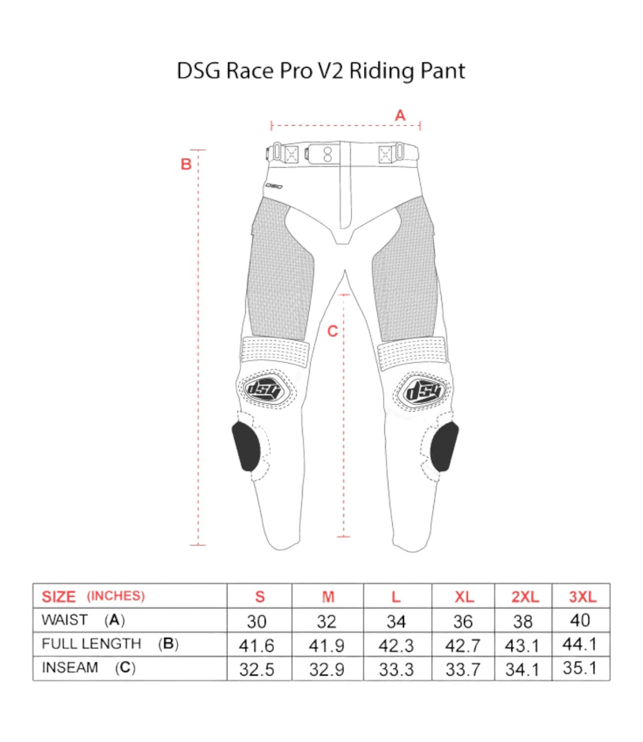 DSG Race Pro V2 Riding Pants (Black)