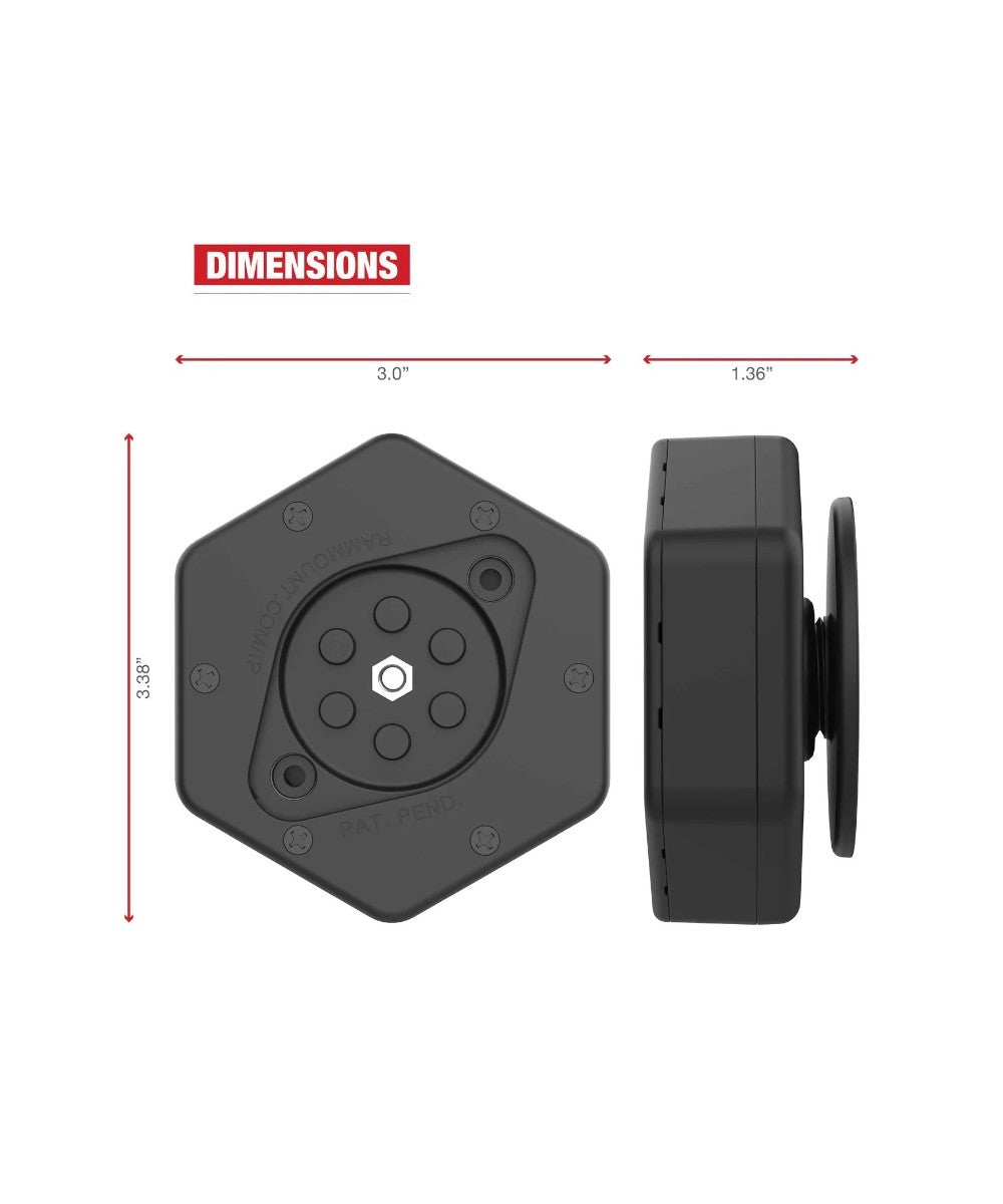 RAM Vibe-Safe with NPT Adapter For 2-Hole Holders