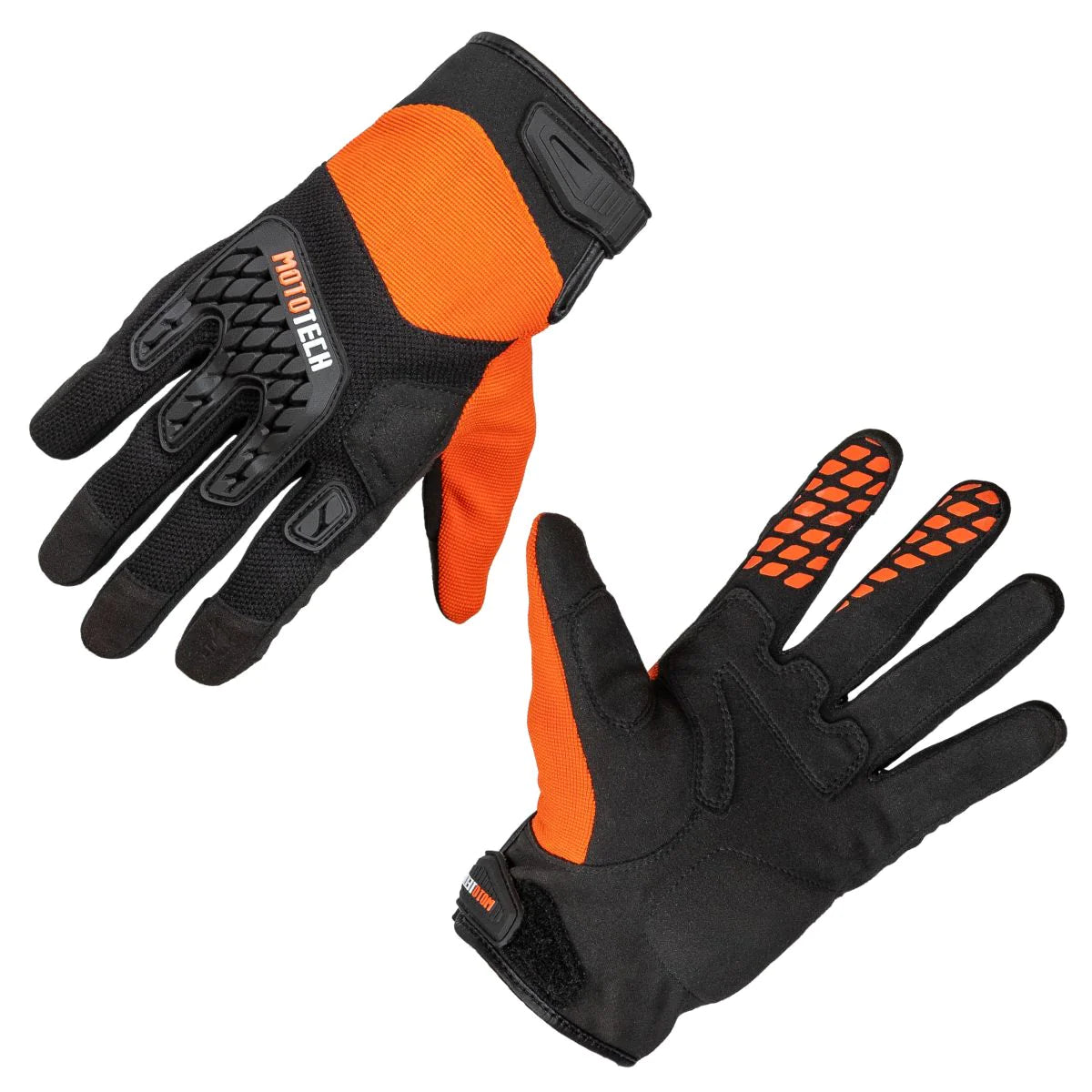Mototech Reflex Air Flo Dual Sport Riding Gloves - Orange