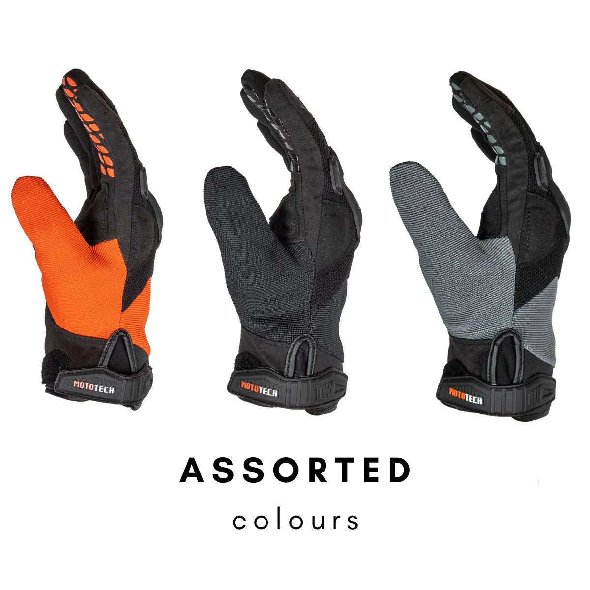 Mototech Reflex Air Flo Dual Sport Riding Gloves - Orange