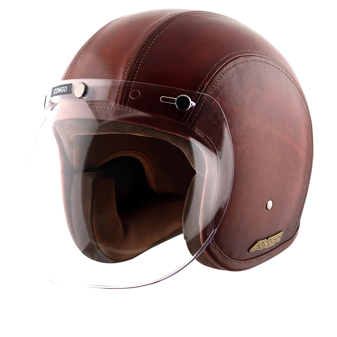 Axor Retro Jet Leather Helmet