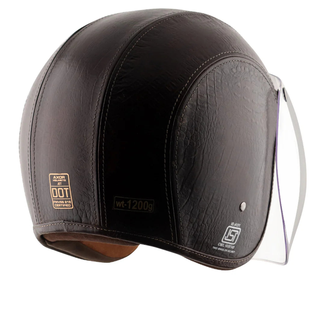 Axor Retro Jet Leather Helmet