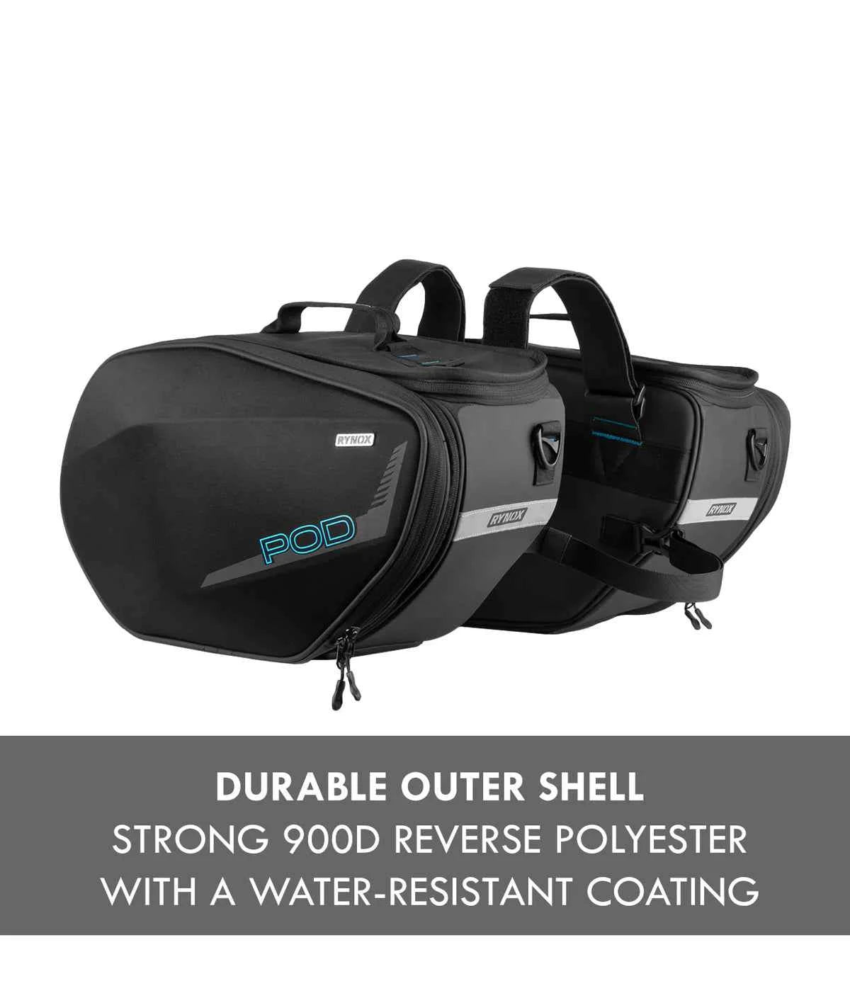 Rynox POD Saddlebags 52l- Stormproof - Motodrift