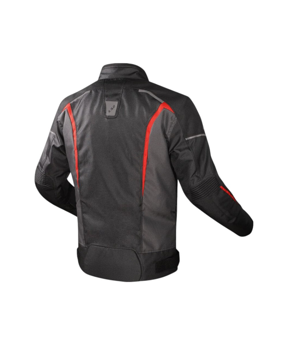 LS2 Sepang Black Grey Red Riding Jacket - L2