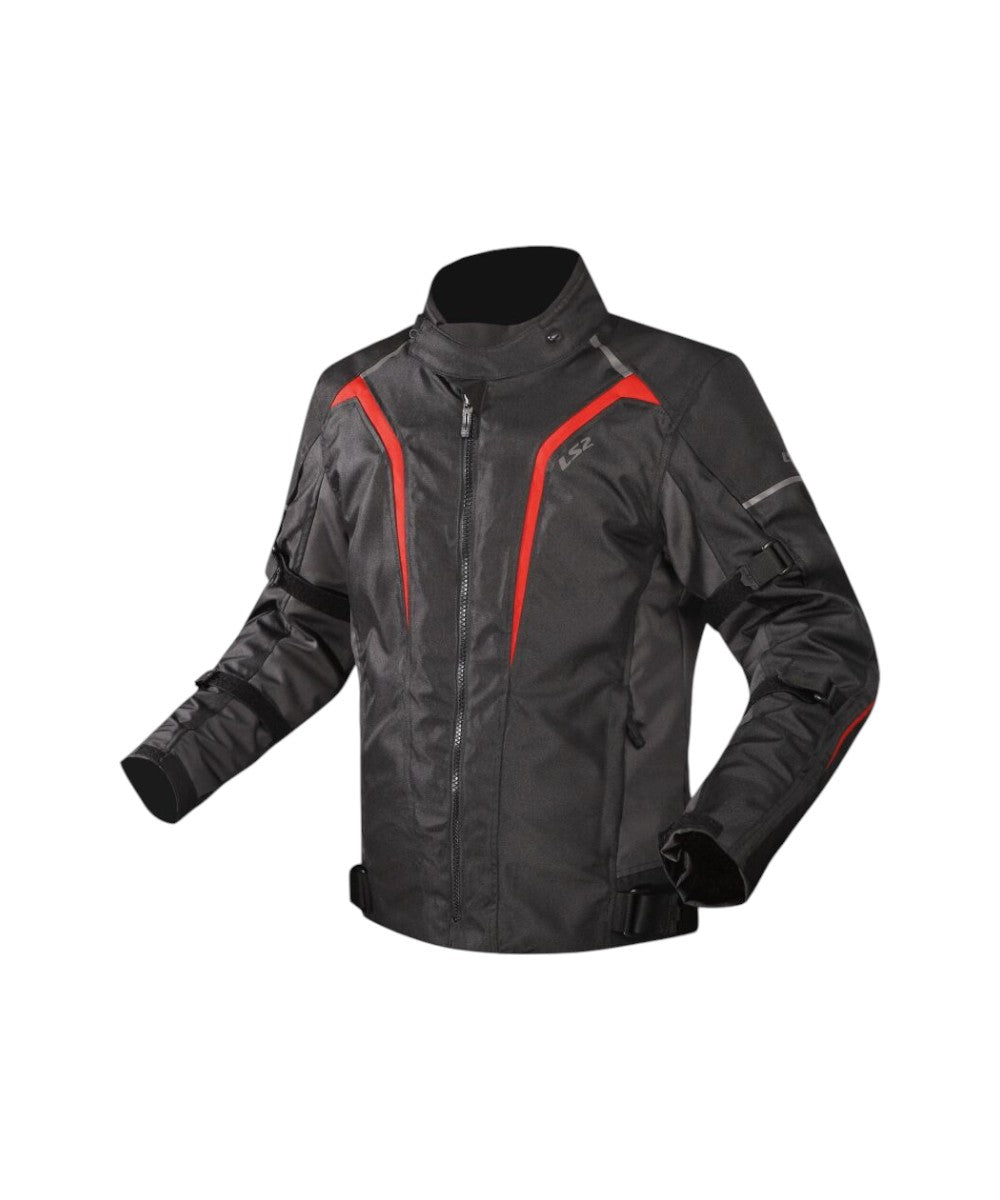 LS2 Sepang Black Grey Red Riding Jacket - L2