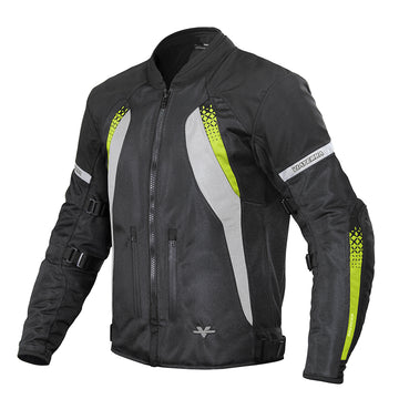 ViaTerra Spencer Street Mesh Riding Jacket - Black Hi-Viz