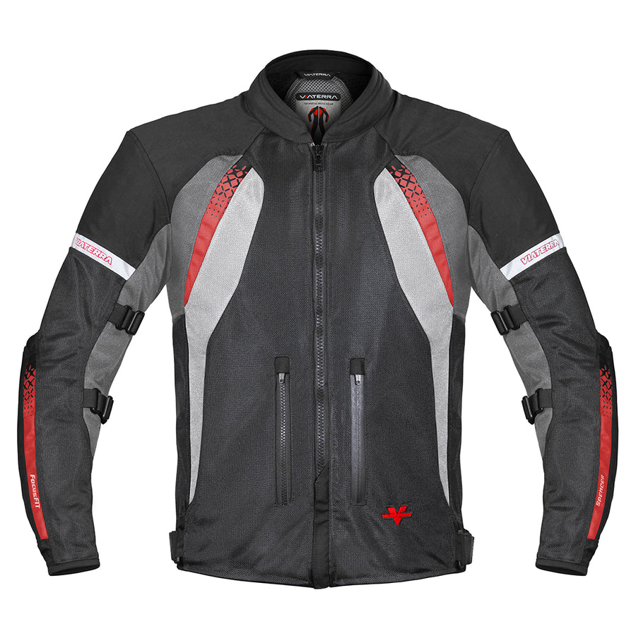 ViaTerra Spencer – Street Mesh Riding Jacket (Black Red)