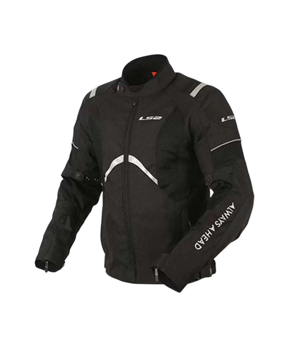 LS2 Tide Men Black Reflector Riding Jacket - L2