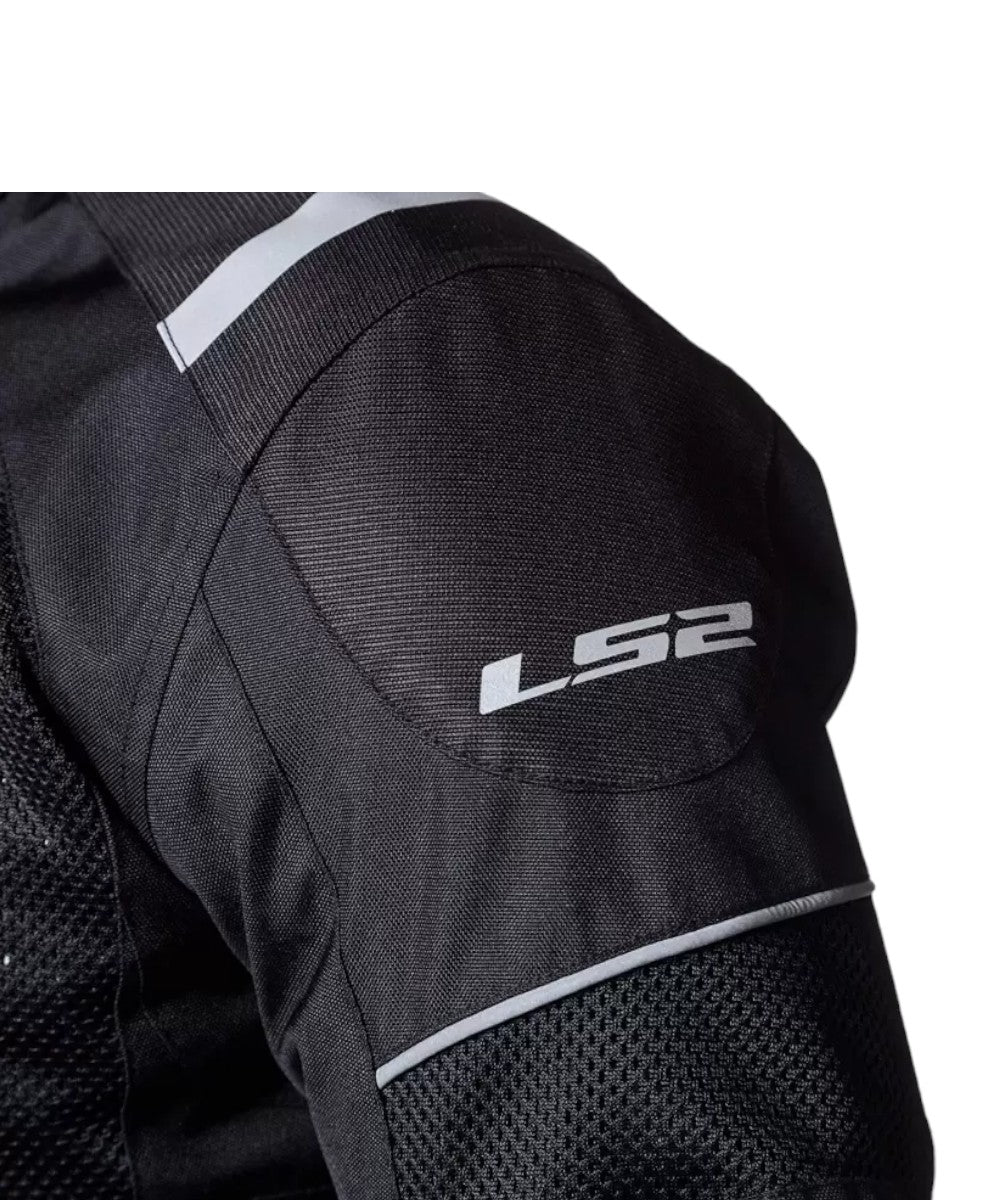 LS2 Tide Men Black Reflector Riding Jacket - L2