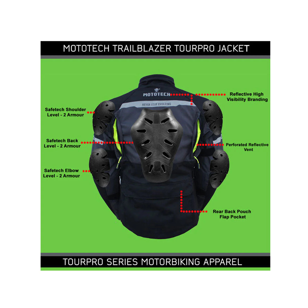 Mototech Trailblazer TourPro Riding Jacket - Level 2