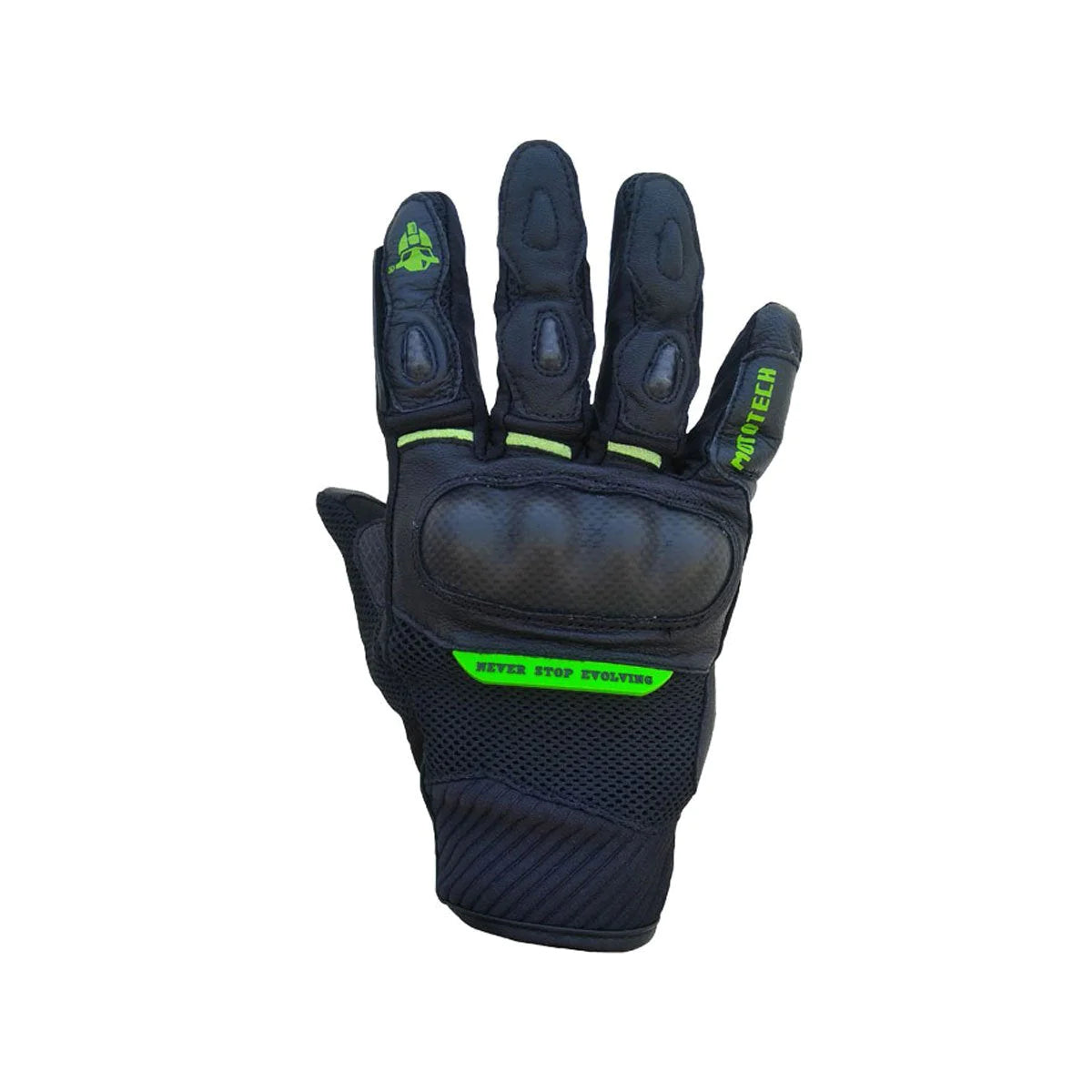 Mototech Urbane - Short Carbon Riding Gloves - Green