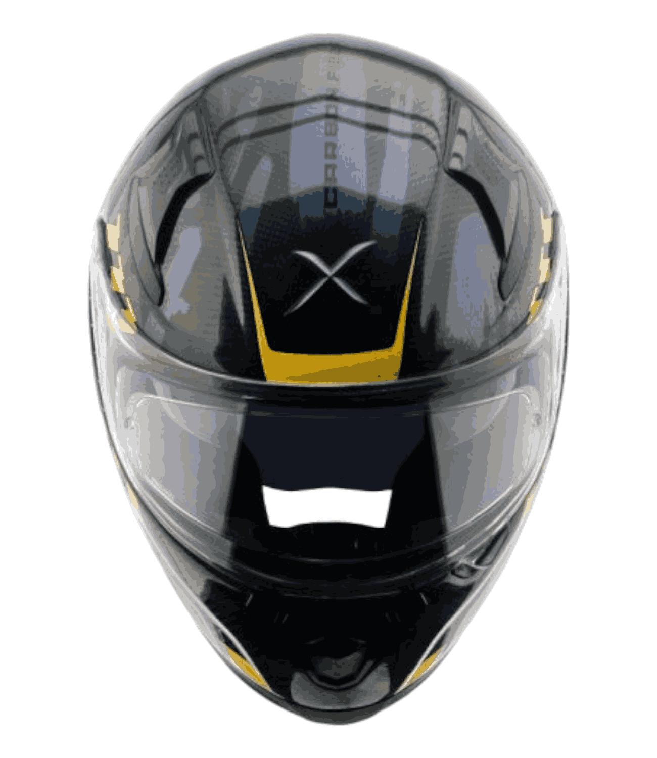 Axor Apex Carbon Small Checks Gloss Neon Yellow Helmet