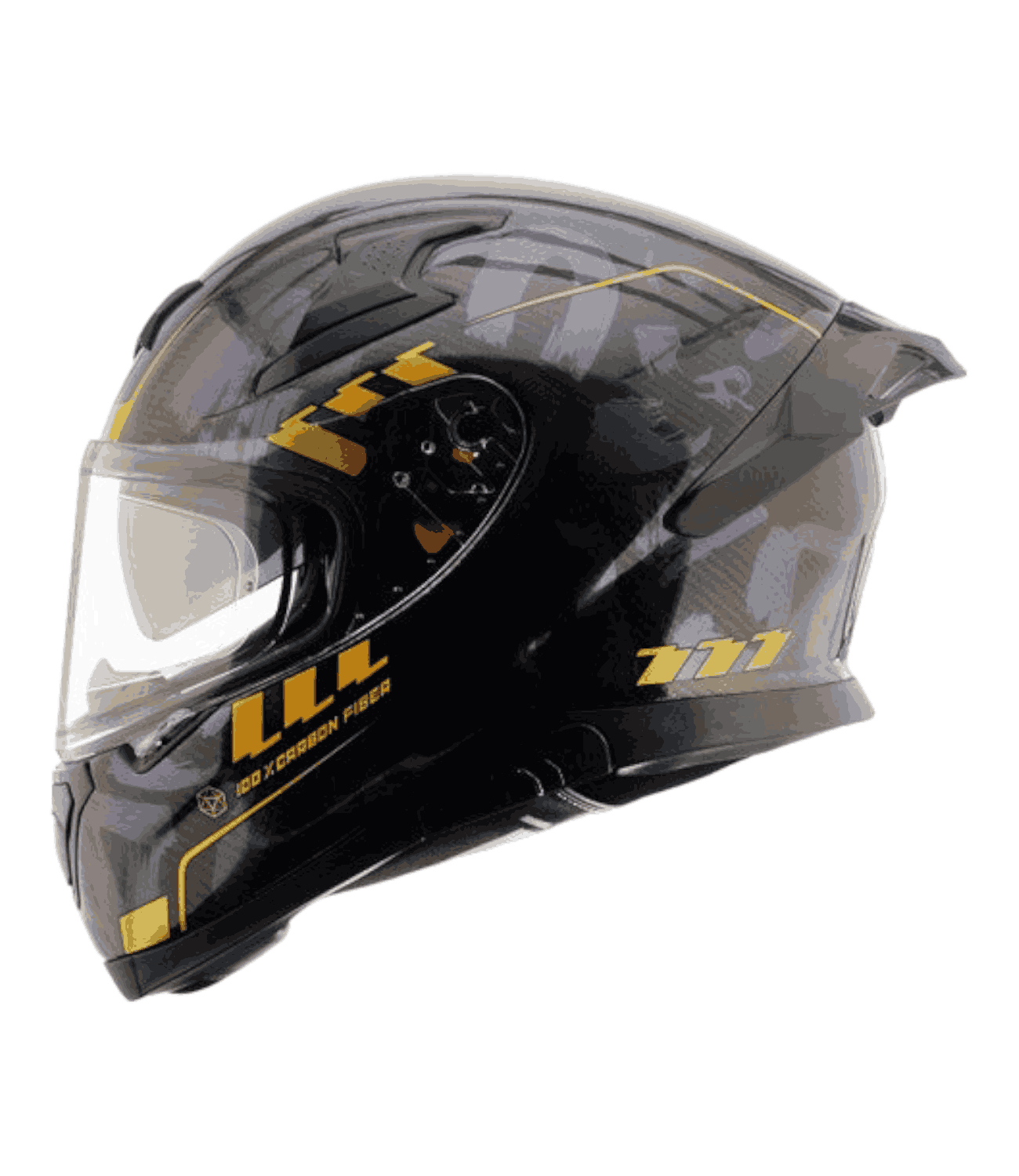 Axor Apex Carbon Small Checks Gloss Neon Yellow Helmet