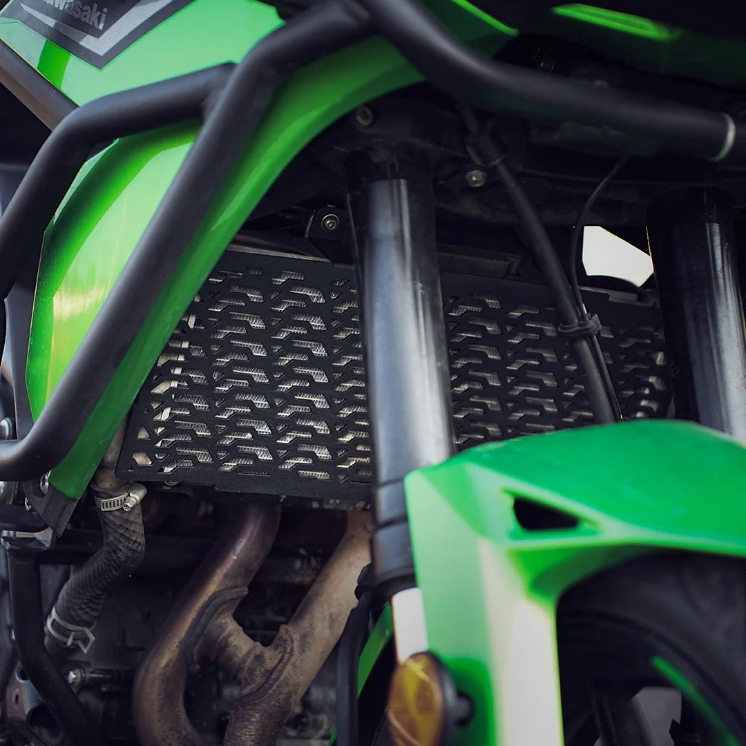 LCB Vector Radiator Grill Black For Kawasaki Versys 650