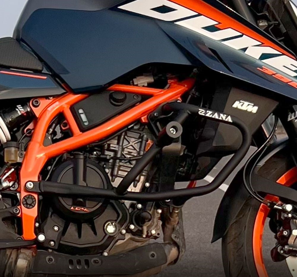 Zana Crash Guard With Slider Black For Ktm Duke 390 Gen 3