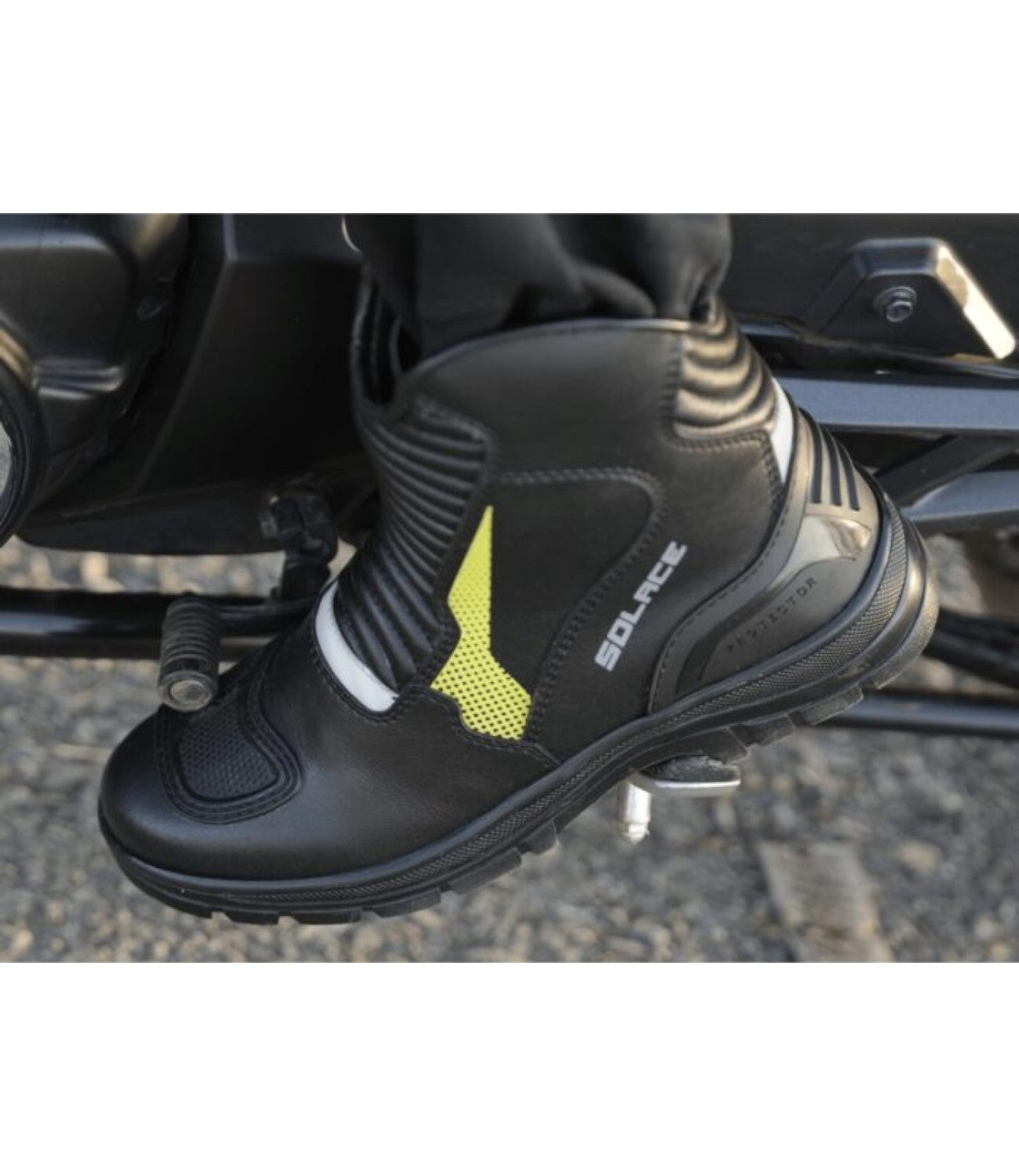 Solace Scout Motorcycle Boots - Black Neon