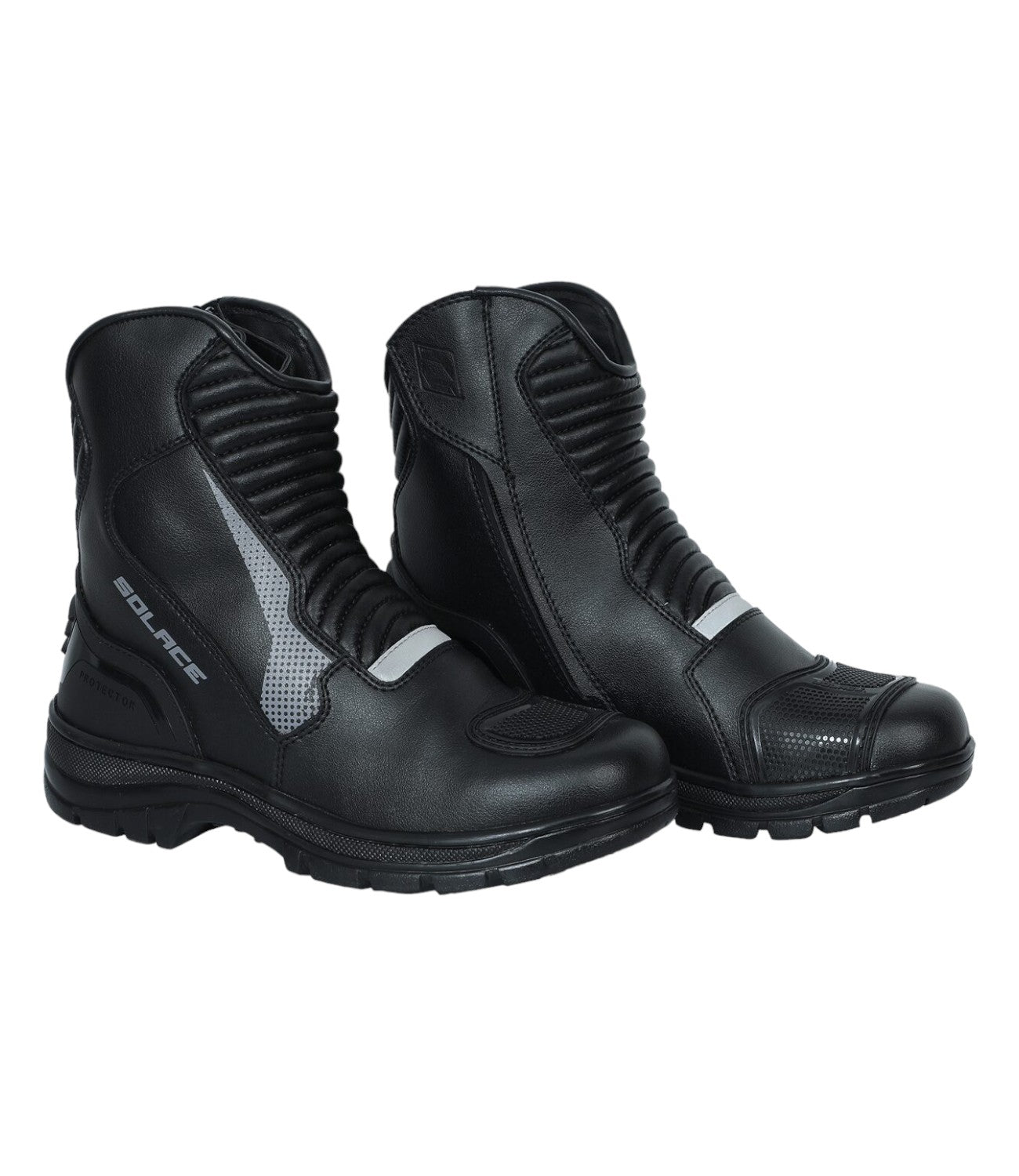 Solace Scout Motorcycle Boots - Black Grey