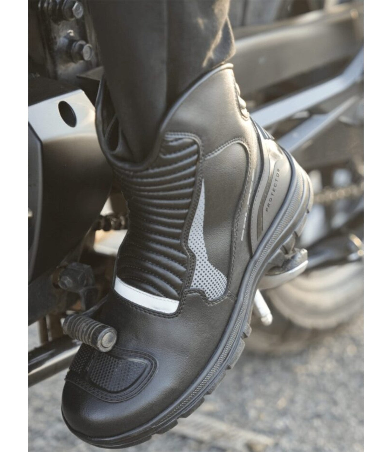 Solace Scout Motorcycle Boots - Black Grey